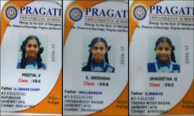 Three of the five missing girls of Pragati Vidya Niketan - Sakshi Post