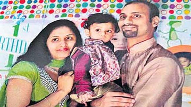 Deceased Jyothi With her husband Sunil Sagar and son Daivik Sagar - Sakshi Post