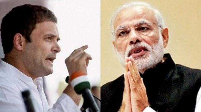 Congress Vice President Rahul Gandhi and prime minister Narendra Modi - Sakshi Post