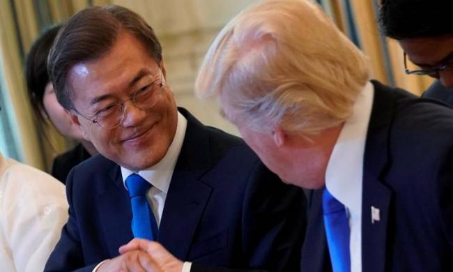 Donald Trump has agreed with his South Korean counterpart, Moon Jae-in, that it is necessary to “compel” North Korea to “return to the path of denuclearisation at any cost” - Sakshi Post