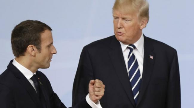 French President Emmanuel Macron and US president Donald Trump - Sakshi Post