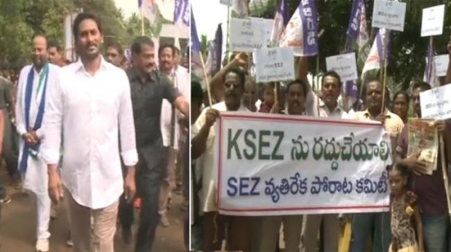 YSRCP President YS Jagan Mohan Reddy and expats of Kakinada SEZ - Sakshi Post