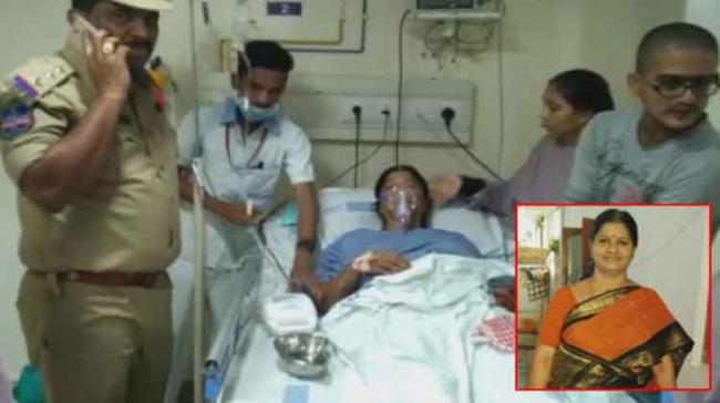 Surya Kumari (inset) is undergoing treatment at a private hospital - Sakshi Post
