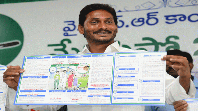 YS Jagan Mohan reddy releasing Party Manifesto - Sakshi Post