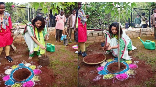 Anasuya Bharadwaj Accepts Green Challenge - Sakshi Post