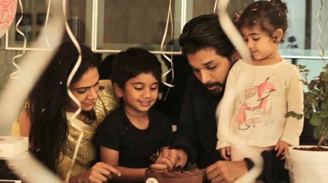 Allu Arjun and his family - Sakshi Post