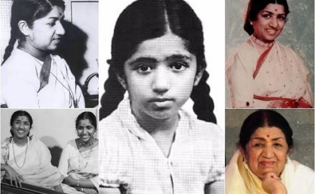 Queen of melody lata mangeshkar childhood pics in black and white